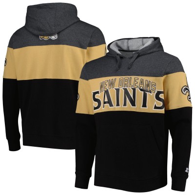 Толстовка New Orleans Saints Starter Extreme - Black/Heather Gray