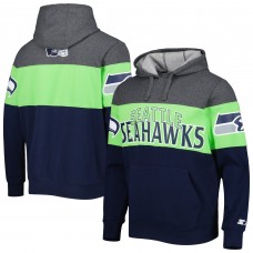 Толстовка Seattle Seahawks Starter Extreme - Heather Charcoal/College Navy