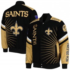 Куртка New Orleans Saints G-III Sports by Carl Banks Extreme Redzone Full-Snap Varsity - Black