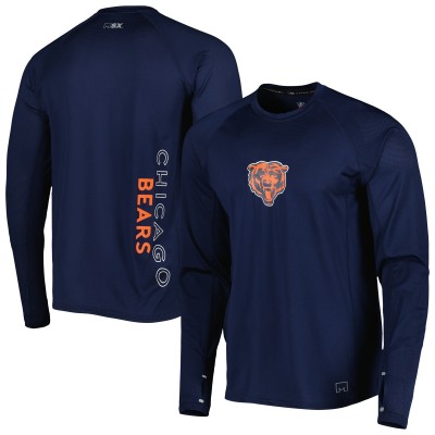 Футболка Chicago Bears MSX by Michael Strahan Interval Long Sleeve Raglan - Navy