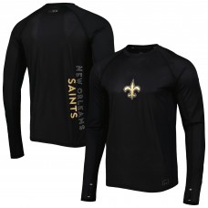 Футболка с длинным рукавом New Orleans Saints MSX by Michael Strahan Black Interval Raglan 