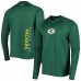 Футболка Green Bay Packers MSX by Michael Strahan Interval Long Sleeve Raglan - Green