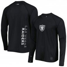 Футболка Las Vegas Raiders MSX by Michael Strahan Interval Long Sleeve Raglan - Black