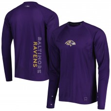 Футболка Baltimore Ravens MSX by Michael Strahan Interval Long Sleeve Raglan - Purple
