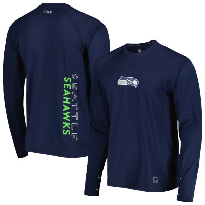 Футболка с длинным рукавом Seattle Seahawks MSX by Michael Strahan Interval Raglan - College Navy