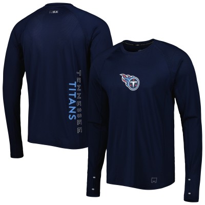 Футболка Tennessee Titans MSX by Michael Strahan Interval Long Sleeve Raglan - Navy