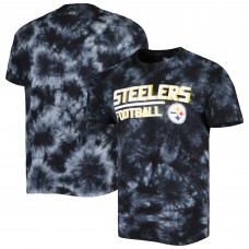 Pittsburgh Steelers MSX by Michael Strahan Black Recovery Tie-Dye T-Shirt