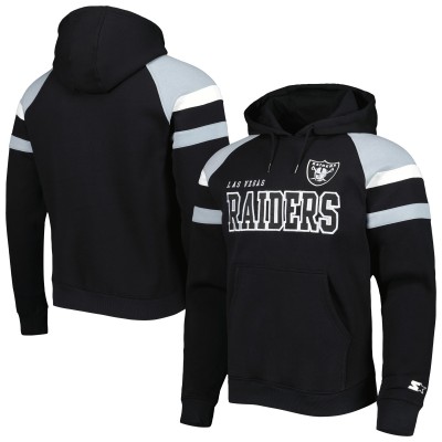 Толстовка Las Vegas Raiders Starter Draft Fleece Raglan - Black