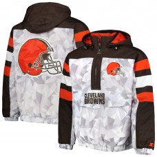 Куртка на короткой молнии Cleveland Browns Starter Thursday Night Gridiron Raglan - White/Brown
