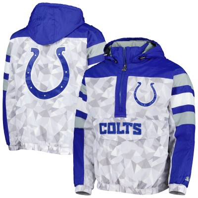 Куртка на короткой молнии Indianapolis Colts Starter Thursday Night Gridiron Raglan - White/Royal