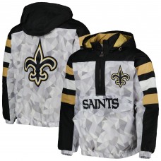 Куртка на короткой молнии New Orleans Saints Starter Thursday Night Gridiron Raglan - White/Black