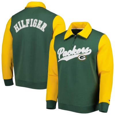 Кофта Green Bay Packers Tommy Hilfiger Green/Gold Aiden Quarter-Zip