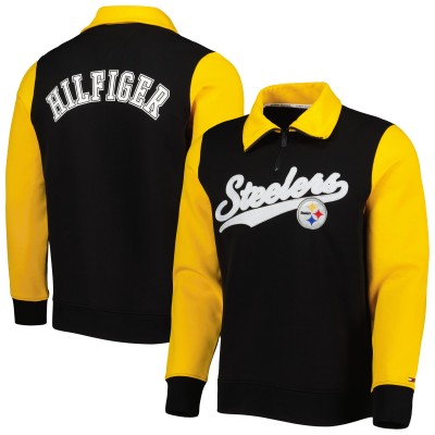 Кофта Pittsburgh Steelers Tommy Hilfiger Black/Gold Aiden Quarter-Zip