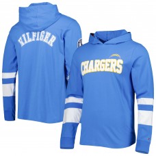 Футболка с длинным рукавом с капюшоном Los Angeles Chargers Tommy Hilfiger Alex - Powder Blue/White