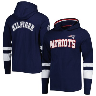 Лонгслив с капюшоном New England Patriots Tommy Hilfiger Alex - Navy/White