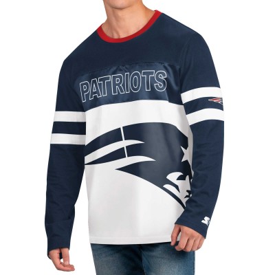 Футболка с длинным рукавом New England Patriots Starter Halftime - Navy/White