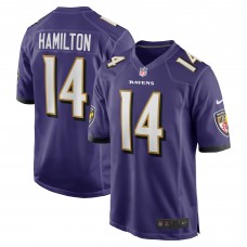 Kyle Hamilton Baltimore Ravens Nike 2022 NFL Draft First Round Pick Game Jersey - Purple