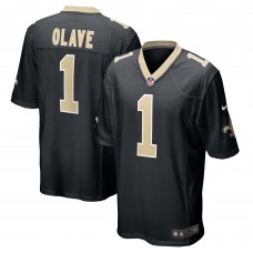 Chris Olave New Orleans Saints Nike 2022 NFL Draft First Round Pick Game Jersey - Black