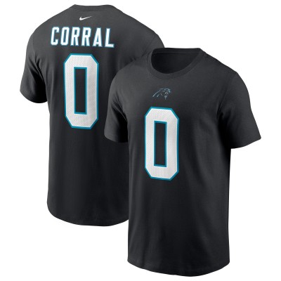 Футболка Matt Corral Carolina Panthers Nike Player Name & Number - Black
