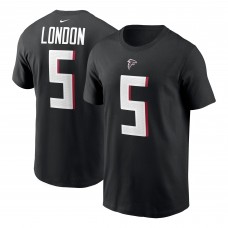 Футболка с номером Drake London Atlanta Falcons Nike 2022 NFL Draft First Round Pick - Black