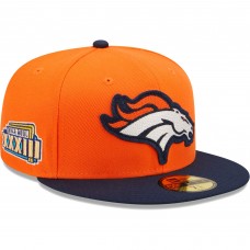 Бейсболка Denver Broncos New Era Super Bowl XXXIII Letterman 59FIFTY - Orange/Navy