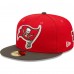 Бейсболка Tampa Bay Buccaneers New Era Super Bowl LV Letterman 59FIFTY - Red/Pewter