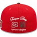Бейсболка Tampa Bay Buccaneers New Era Super Bowl LV Letterman 59FIFTY - Red/Pewter