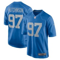 Игровая джерси Aidan Hutchinson Detroit Lions Nike Player Game - Blue