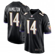 Джерси Baltimore Ravens Kyle Hamilton Nike Black Player Game