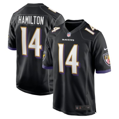 Джерси Baltimore Ravens Kyle Hamilton Nike Black Player Game