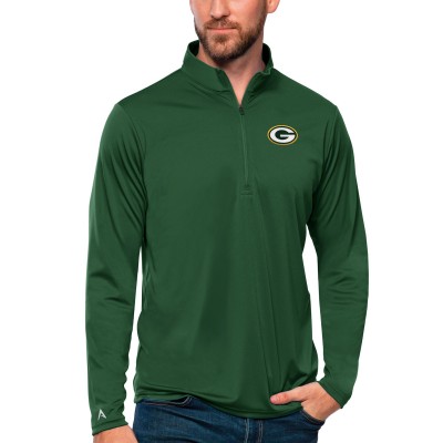 Кофта на короткой молнии Green Bay Packers Antigua Tribute Lightweight - Green