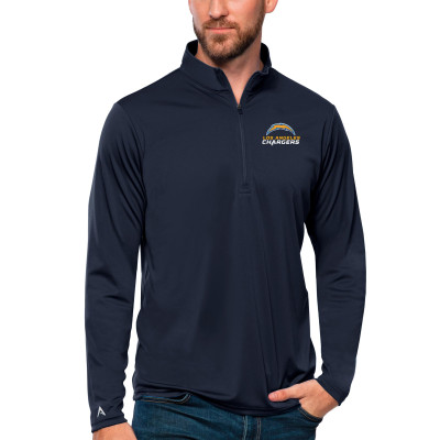 Кофта с длинным рукавом на короткой молнии Los Angeles Chargers Antigua Tribute - Navy
