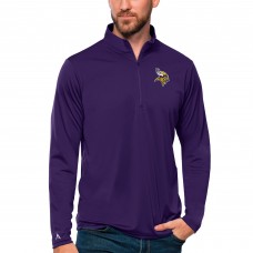 Кофта с длинным рукавом на короткой молнии Minnesota Vikings Antigua Tribute - Purple