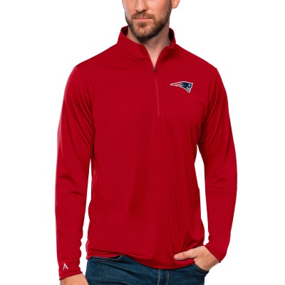 Кофта на короткой молнии New England Patriots Antigua Tribute Lightweight - Red