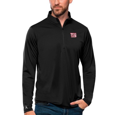 Кофта с длинным рукавом на короткой молнии New York Giants Antigua Tribute - Black
