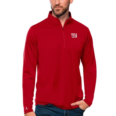 Кофта с длинным рукавом на короткой молнии New York Giants Antigua Tribute - Red