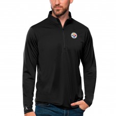 Кофта на короткой молнии Pittsburgh Steelers Antigua Tribute Lightweight - Black