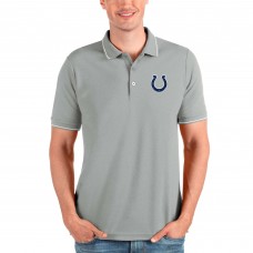Indianapolis Colts Antigua Affluent Polo - Heathered Gray