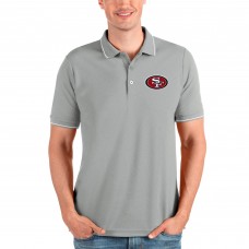 Поло San Francisco 49ers Antigua Affluent - Heathered Gray