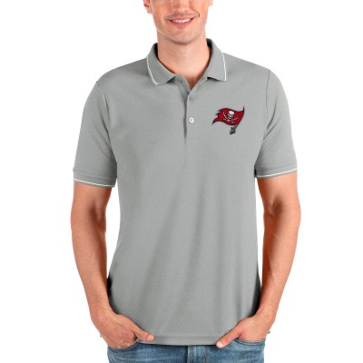 Поло Tampa Bay Buccaneers Antigua Affluent - Heathered Gray
