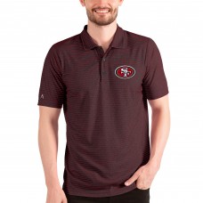 Поло San Francisco 49ers Antigua Esteem - Heathered Black/Scarlet