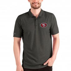 Поло San Francisco 49ers Antigua Esteem - Heathered Black/Silver