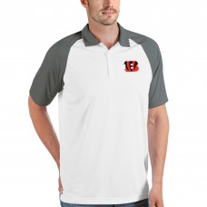 Поло Cincinnati Bengals Antigua Nova - White/Steel
