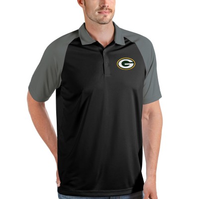 Поло Green Bay Packers Antigua Nova - Black/Steel