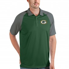 Поло Green Bay Packers Antigua Nova - Hunter Green/Steel