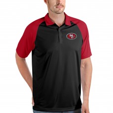 Поло San Francisco 49ers Antigua Nova - Black/Scarlet