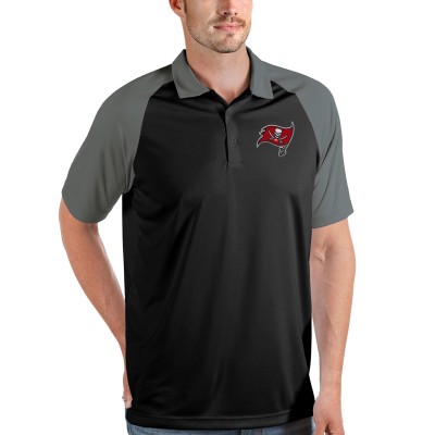 Поло Tampa Bay Buccaneers Antigua Nova - Black/Steel