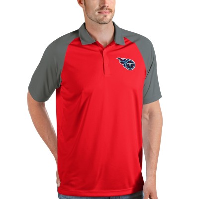 Поло Tennessee Titans Antigua Nova - Red/Steel