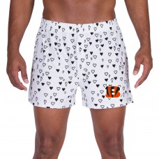 Cincinnati Bengals Concepts Sport Epiphany Allover Print Boxer Shorts - White