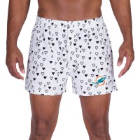 Miami Dolphins Concepts Sport Epiphany Allover Print Boxer Shorts - White